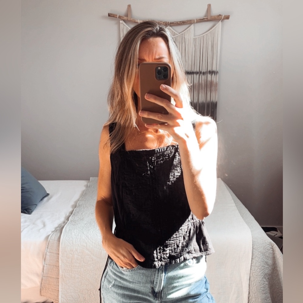 Lucky Brand Black Sleeveless Top